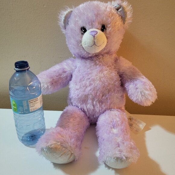 Build a Bear Plush Purple Sparkle Bear - Picture 3 of 5